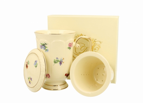 kubek z zaparzaczem 430 ml ENGLAND ecru porcelana