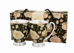 Zestaw 2 kubki royal ENGLISH ROSES BLACK golden line