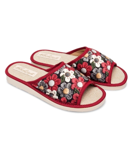 Kapcie-laczki-pantofle-damskie-METEOR-NATURAL-STYLE-NS-050-CZERWONE-40