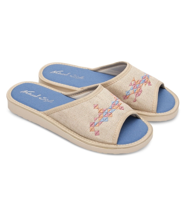 Kapcie-laczki-pantofle-damskie-METEOR-NATURAL-STYLE-NS-099-NIEBIESKIE-40