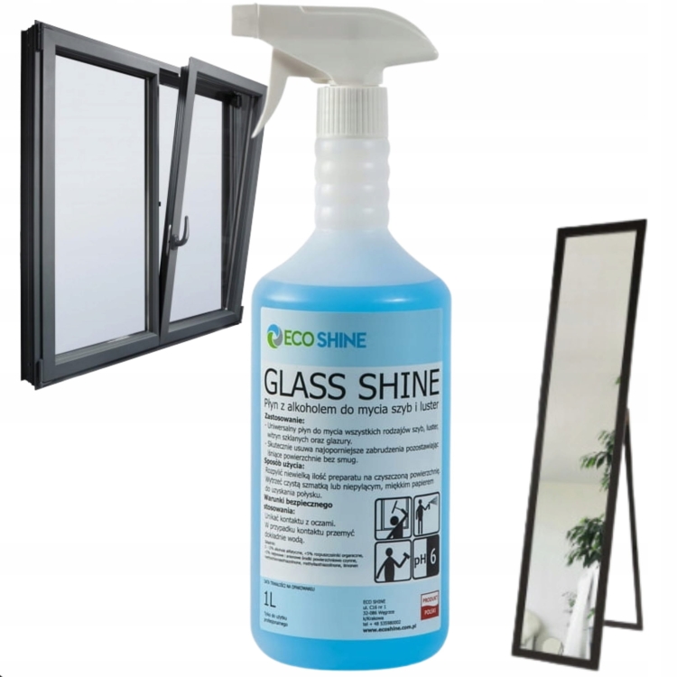 ECO-SHINE-GLASS-SHINE-1-L-płyn-do-mycia-szyb-i-luster-z-alkoholem-Bez-Smug