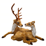 Zakochana Para – Jeleń i Sarna z Futerkiem Świąteczna Dekoracja 25,5 cm