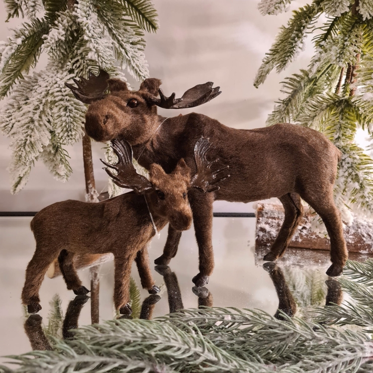 Ozdoba-świąteczna-Figurka-Łoś-Świąteczny-duży–Idealna-do-Stroików-Bożonarodzeniowych