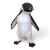 Figurka-ozdobna-świąteczna-Pingwin-do-Świątecznych-Stroików-Miękki-futerko-Biało-Czarny-13,5-cm