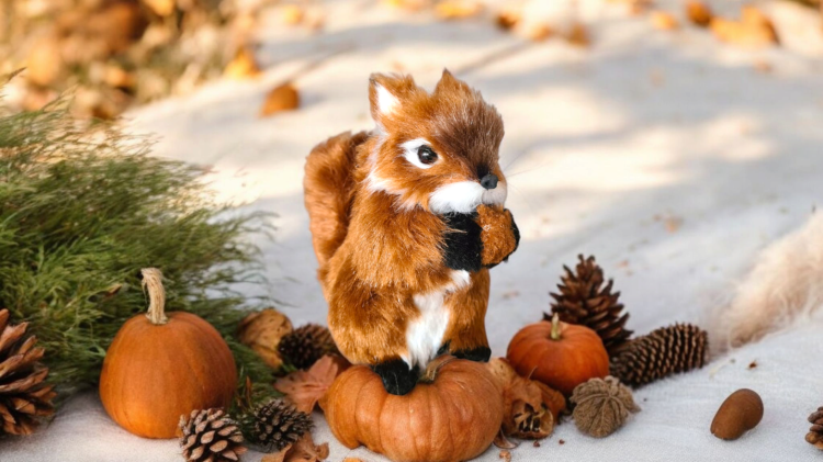 Figurka-wiewiórka-świąteczna-jesienna-dekoracja-14-cm-ozdoba-do-stroików-realistyczna-futerko