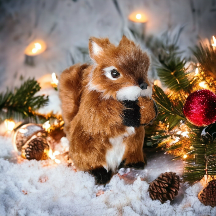 Figurka-wiewiórka-świąteczna-jesienna-dekoracja-14-cm-ozdoba-do-stroików-realistyczna-futerko