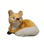 Figurka lisek świąteczny jesienny ozdoba dekoracja z futerkiem do stroików