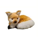 Figurka lisek świąteczny jesienny ozdoba dekoracja z futerkiem do stroików