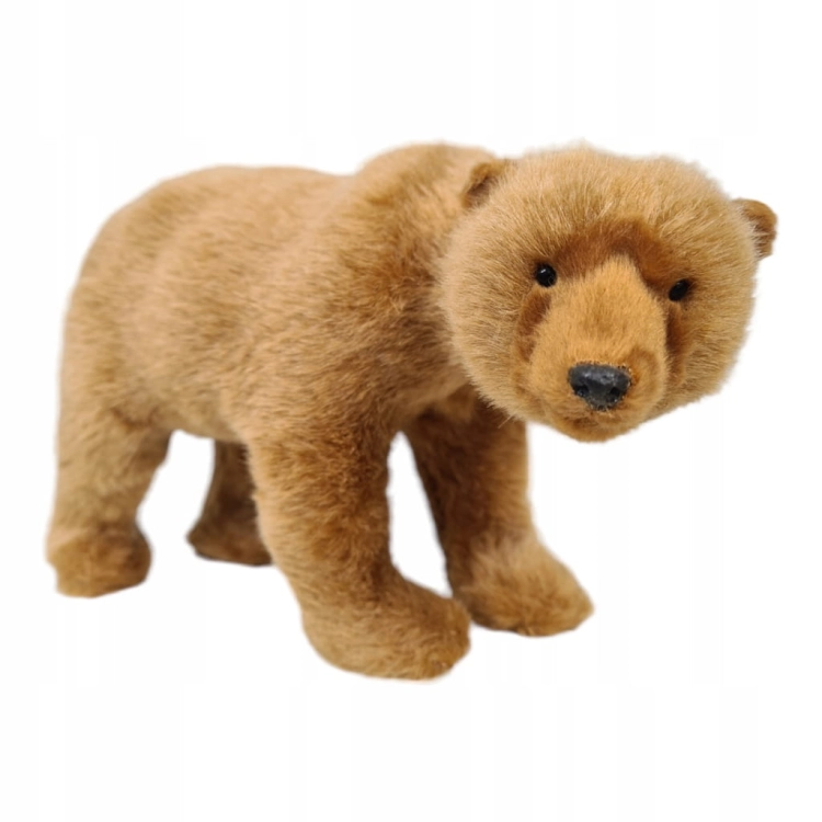 Świąteczna-Figurka-ozdoba-Miś-brązowy-futerko-niedźwiedź-Dekoracja-Bożonarodzeniowa