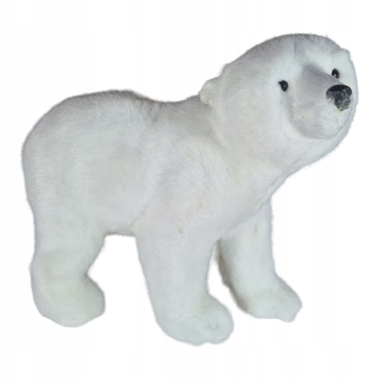 Świąteczna-Figurka-ozdoba-Miś-Polarny-niedźwiedź-Dekoracja-Bożonarodzeniowa