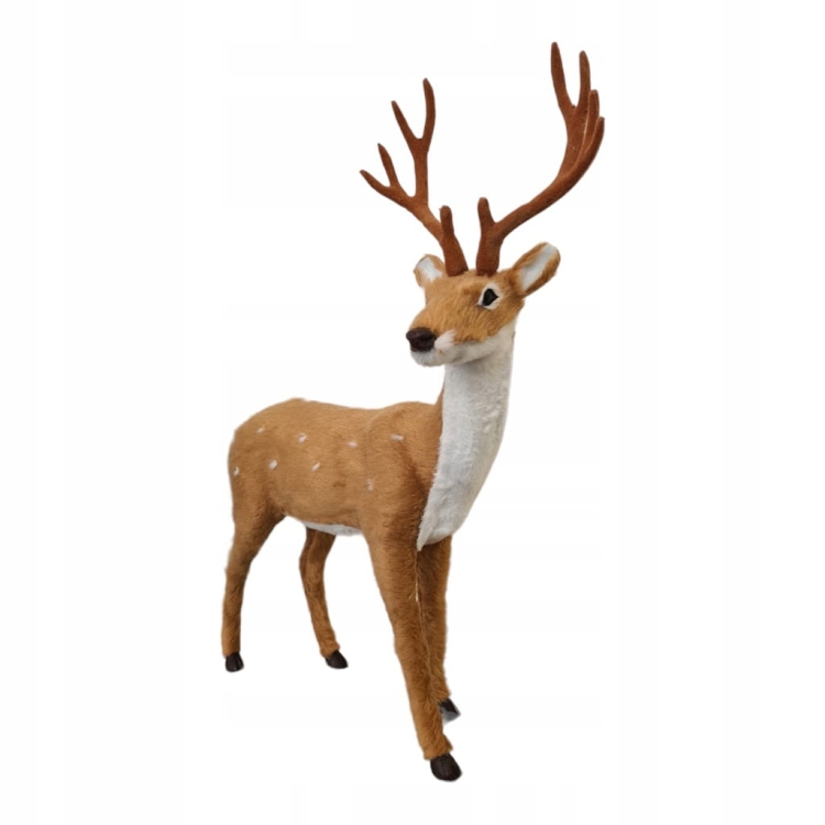 Figurka-Renifer-Jeleń-Rogacz-Świąteczna-Dekoracja-38-cm