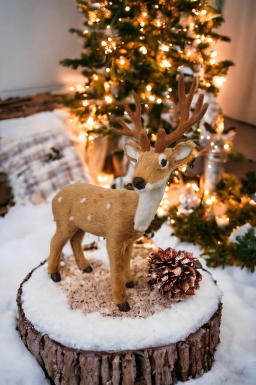 Figurka-Renifer-Jeleń-Rogacz-Świąteczna-Dekoracja-23-cm