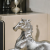 Stylowa-Srebrna-Figurka-Konia-Koń-Metalowa-Dekoracja-Rzeźba-aluminium