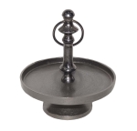 Patera metalowa na nóżce z uchwytem 21 cm