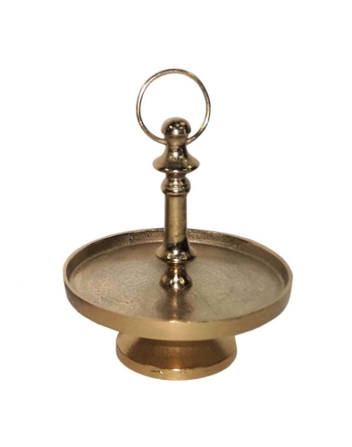 Złota-patera-metalowa-na-nóżce-z-uchwytem-21-cm