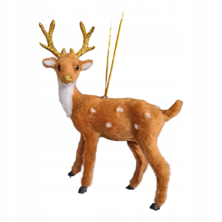 Zawieszka-bombka-dekoracja-na-choinkę-jeleń–-ozdoba-świąteczna-złoty-brokat