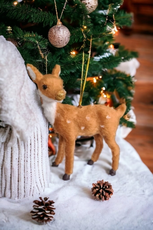 Zawieszka-bombka-dekoracja-na-choinkę-sarna-sarenka-ozdoba-świąteczna-złoty-brokat