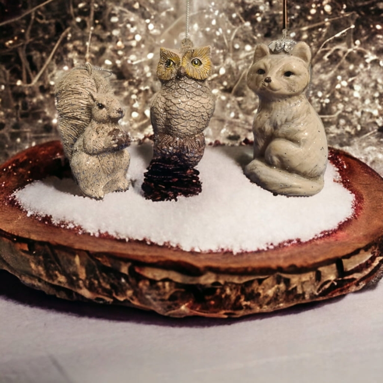 Zawieszka-bombka-świąteczna-sowa-wiewiórka-wilk-zestaw-3-sztuki–ozdoby-choinkowe