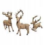 Zawieszka bombka świąteczna jeleń zestaw 3 szt.