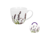 Kubek 460 ml w "koszyczku" CLASSIC LAVENDER