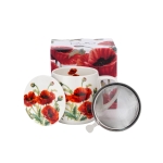 Kubek baryłka z zaparzaczem 430 ml CLASSIC POPPIES – porcelana Duo