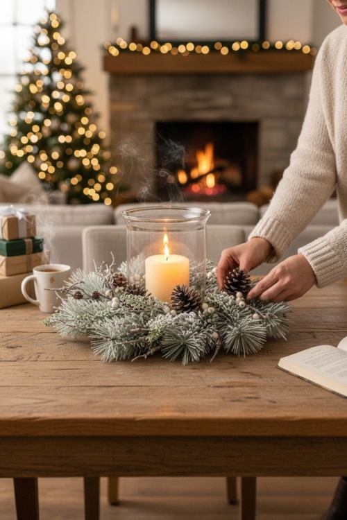 Wianek-świąteczny-na-drzwi-60-cm–ozdoba-świąteczna-stroik-bożonarodzeniowy-białe-jarzębiny