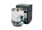 Kubek termiczny THE GREAT WAVE inspired by K. Hokusai 330 ml stal nierdzewna termos artystyczny Wielka Fala japoński wzór prezent