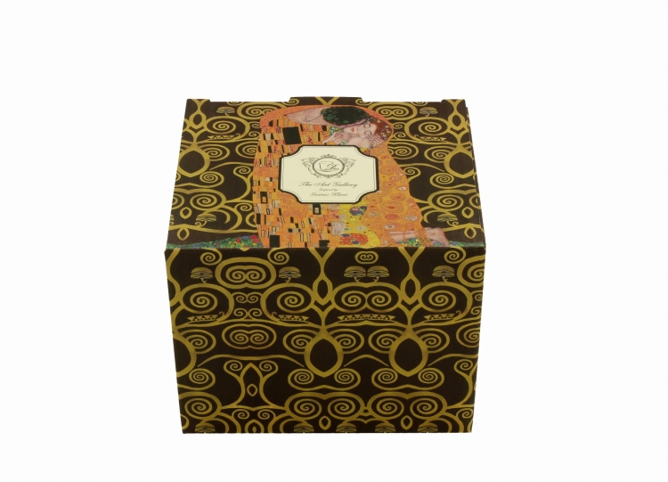 Kubek THE KISS BROWN 430 ml w eleganckim opakowaniu prezentowym – wzór „Pocałunek” Gustava Klimta