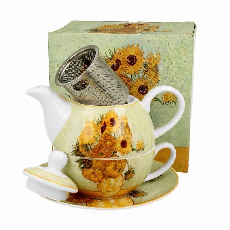 Filiżanka-dzbanek-do-herbaty-z-zaparzaczem-porcelana-SUNFLOWERS-Van-Gogh