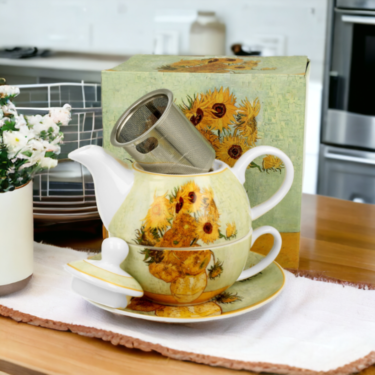 Filiżanka-dzbanek-do-herbaty-z-zaparzaczem-porcelana-SUNFLOWERS-Van-Gogh