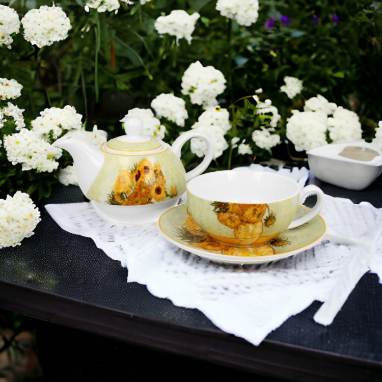 Filiżanka-dzbanek-do-herbaty-z-zaparzaczem-porcelana-SUNFLOWERS-Van-Gogh