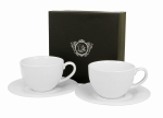 Komplet Zestaw filiżanek filiżanki do kawy biała porcelana 2 sztuki RAPHAEL