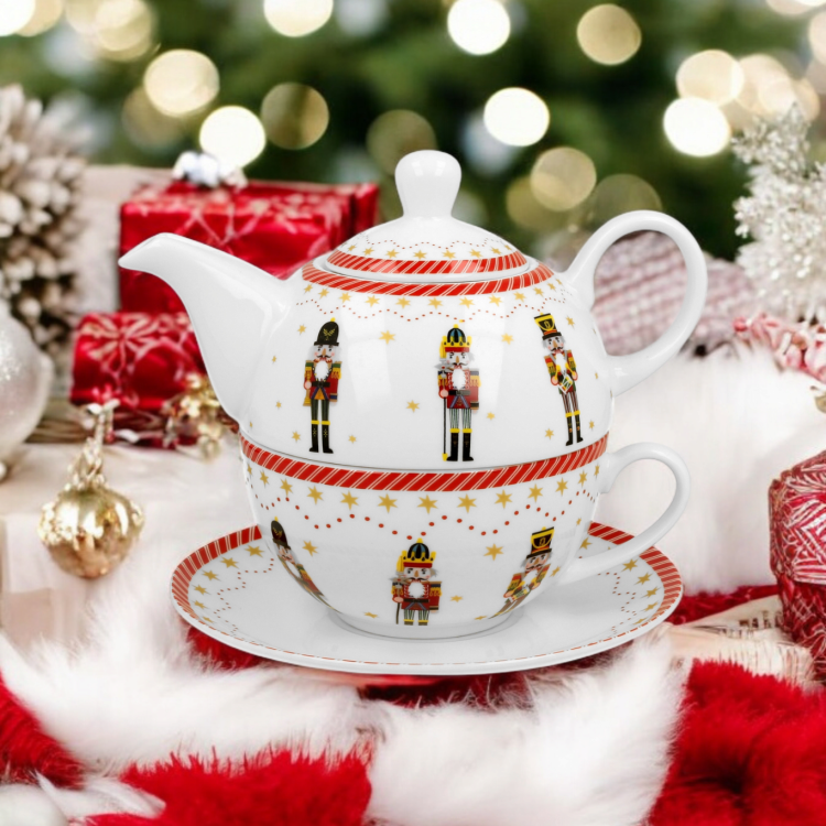 Filiżanka-dzbanek-do-herbaty-z-zaparzaczem-porcelana-świąteczna-CHRISTMAS-NUTCRACKER-dziadek-do-orzechów