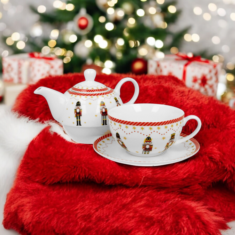 Filiżanka-dzbanek-do-herbaty-z-zaparzaczem-porcelana-świąteczna-CHRISTMAS-NUTCRACKER-dziadek-do-orzechów